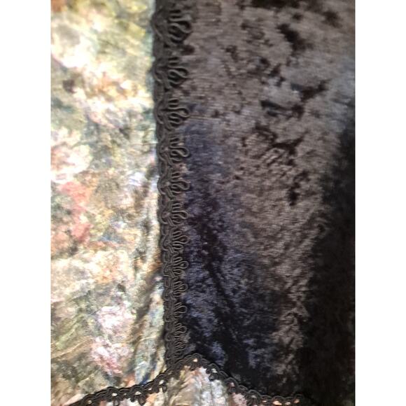 Kathyrn Deene Pants Suit Velour Black with Colorful Patches Size 26/28‎ - Picture 7 of 11